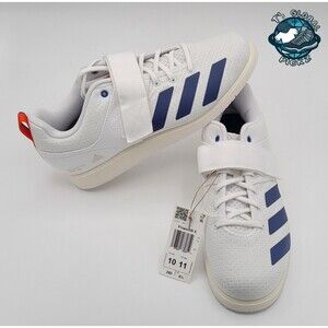 Size 10 -Adidas Powerlift 5 Weightlifting Shoes Men's White Blue Orange JP9878